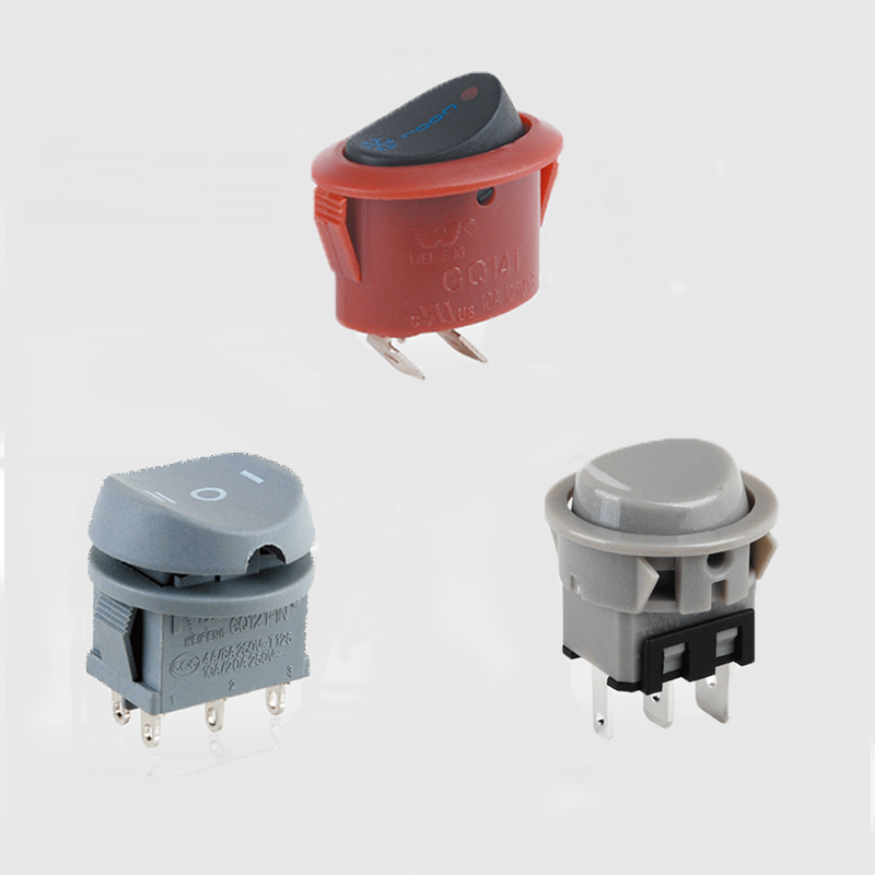Interruttore a bilanciere rotondo on/off a 2 pin/3 pin