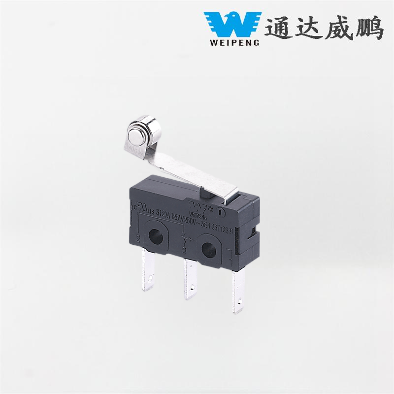 Microinterruttore a 3 pin resistente alle alte temperature 5A 125V/250V con rullo per apparecchiature industriali