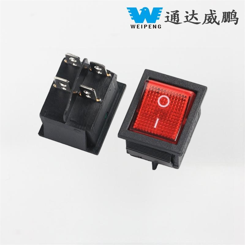 Interruttore a bilanciere Kcd4 30A a quattro terminali con luce