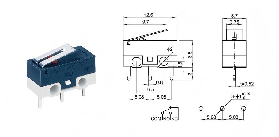 Interruttore mouse intelligente per serratura porta