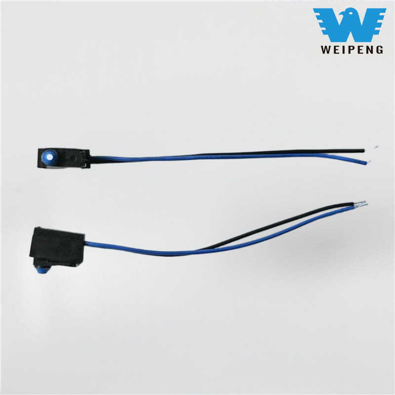 Microinterruttore a pulsante impermeabile di tipo pin con cavi