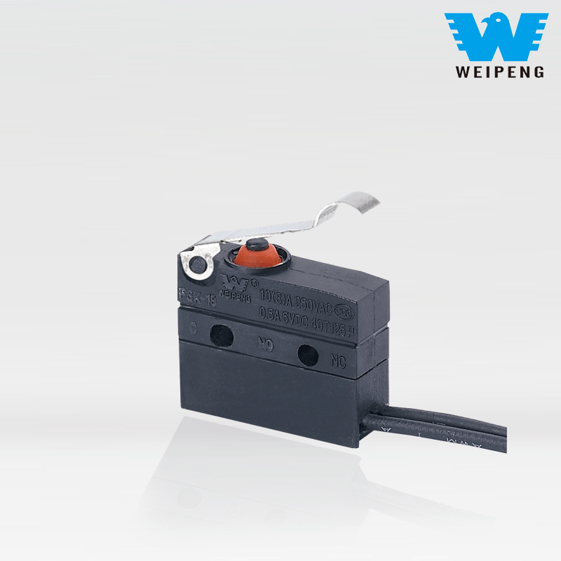 Microinterruttore impermeabile sigillato IP67 con leva angolata Weipeng 10A